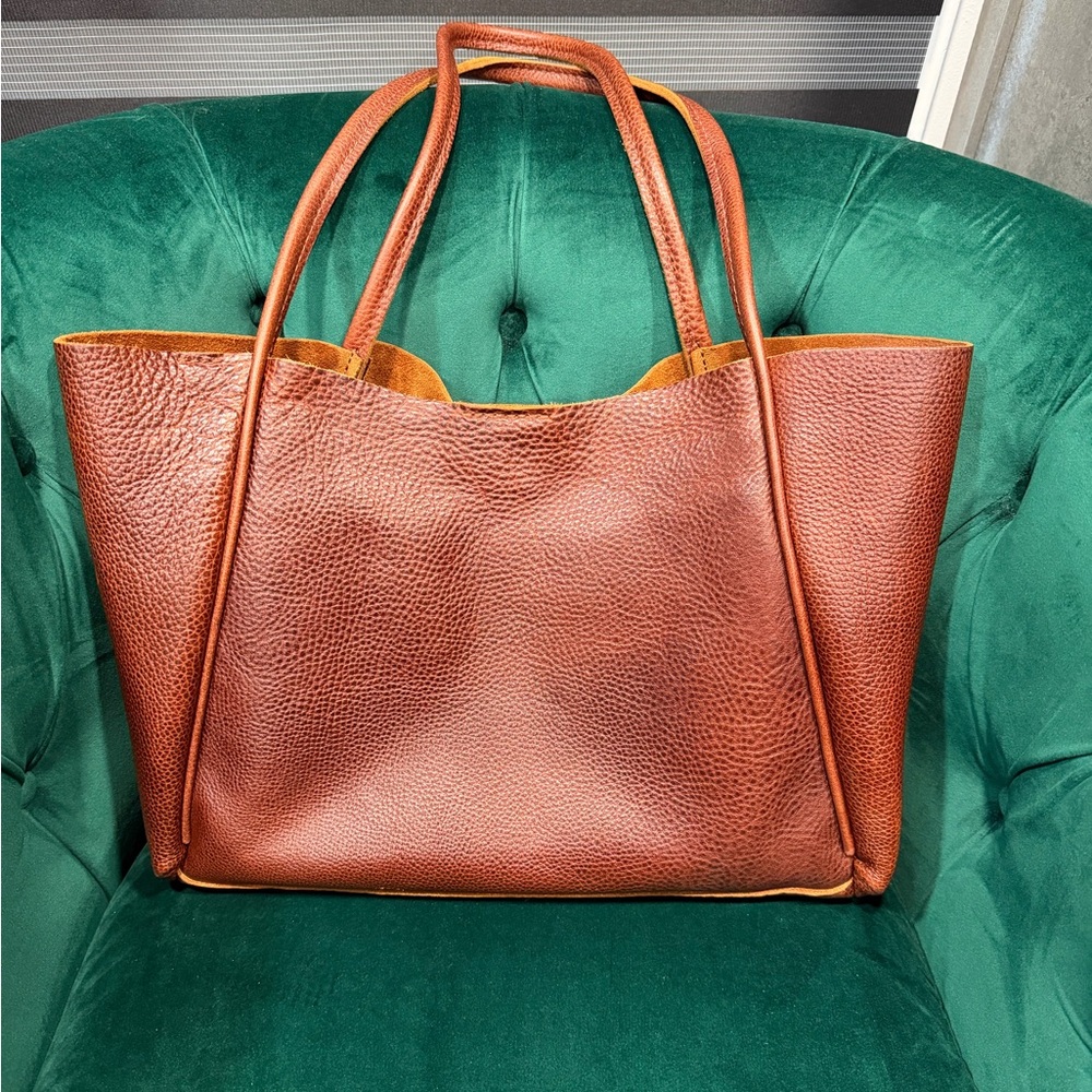 Portland Leather Goods Verona Tote Medium Nutmeg MRSP $160